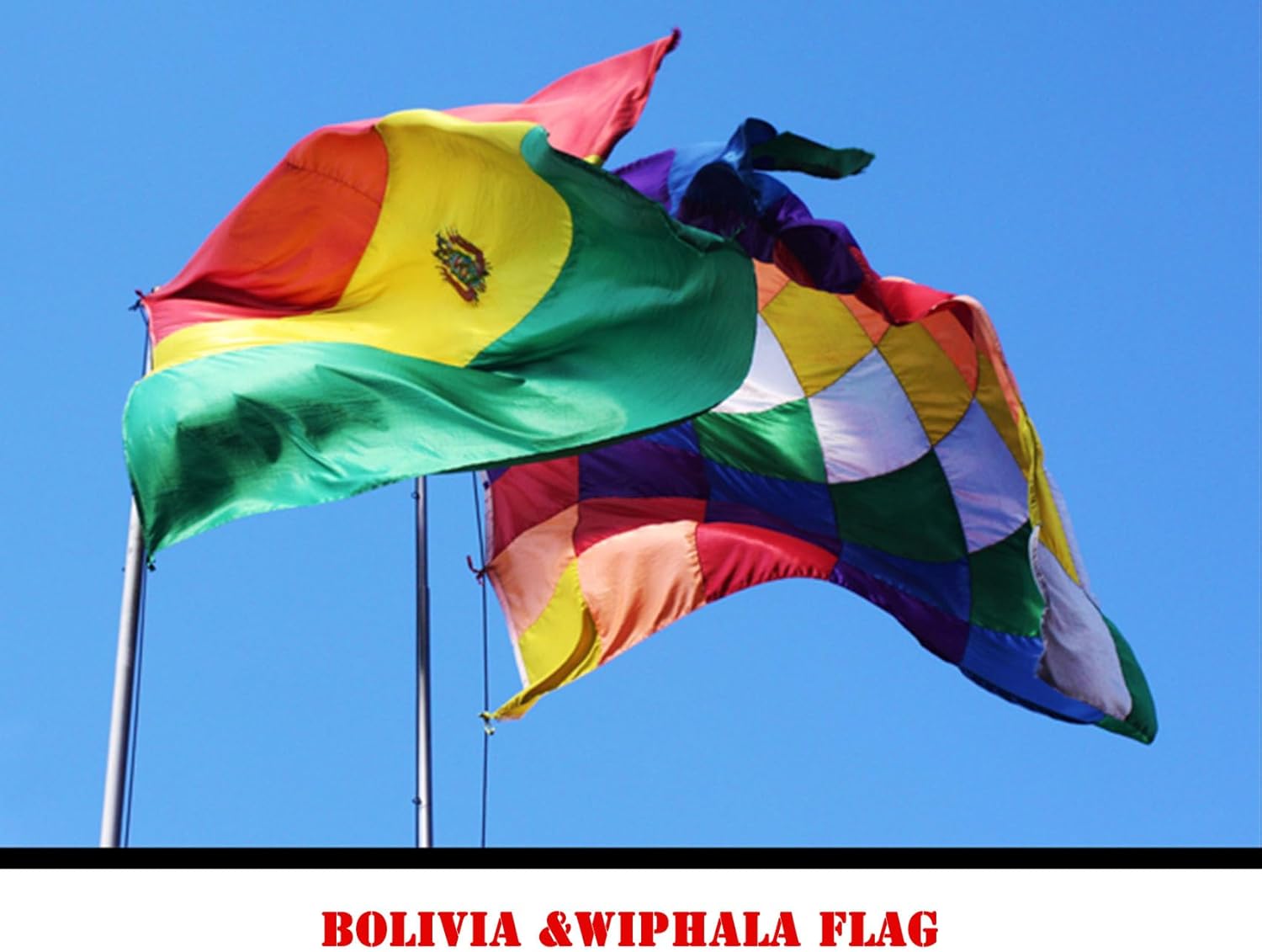 Aimara Wiphala Qullasuyu – Bandera tribal andina de 3 x 3 pies, grande de doble cara, tela de satén 100D para exteriores e interiores, 36 x 36