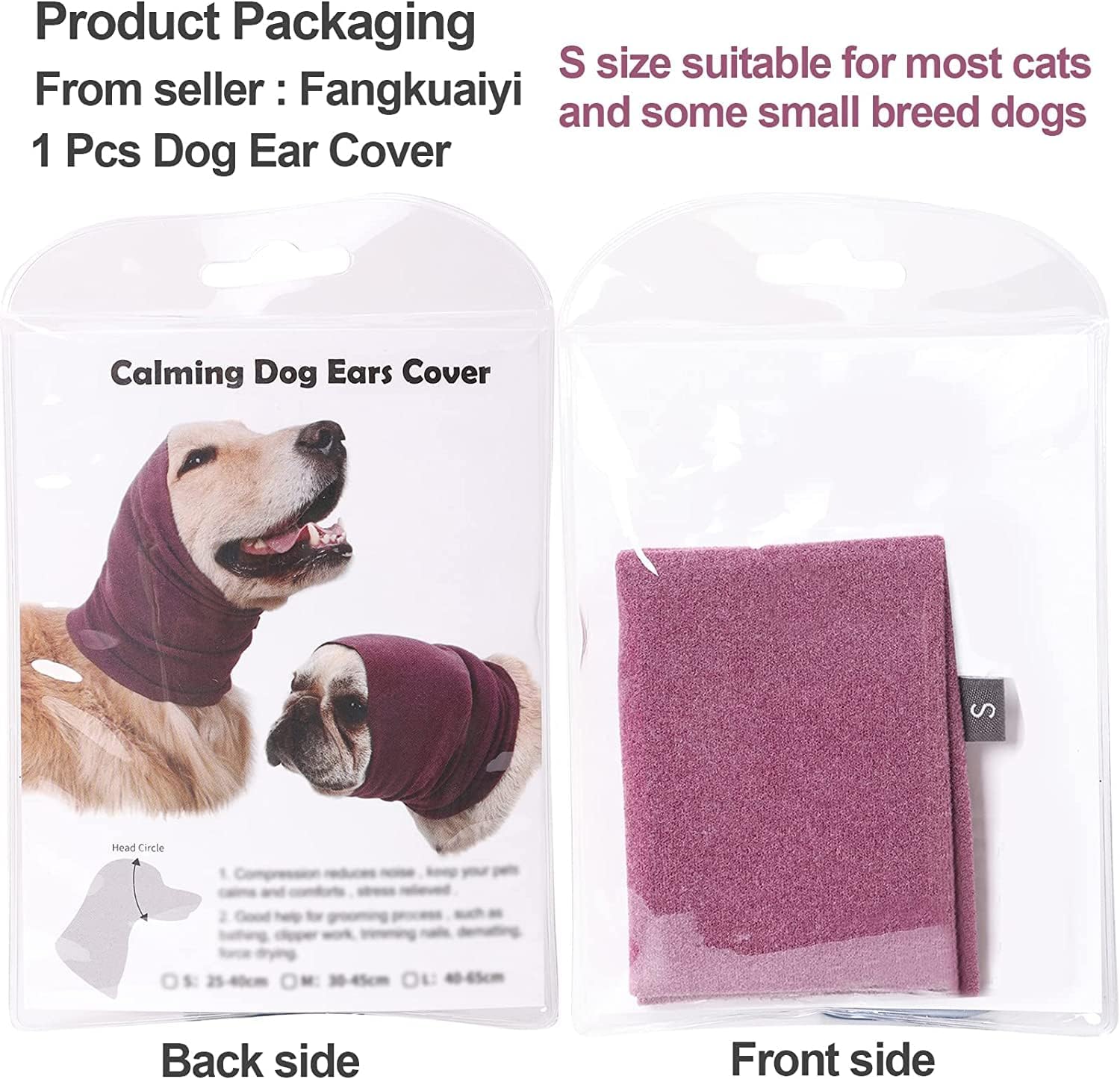 Cubierta de orejas de perro para baño, secado y aseo, capucha para mascotas para aliviar la ansiedad y calmar, protector de oídos de perro,