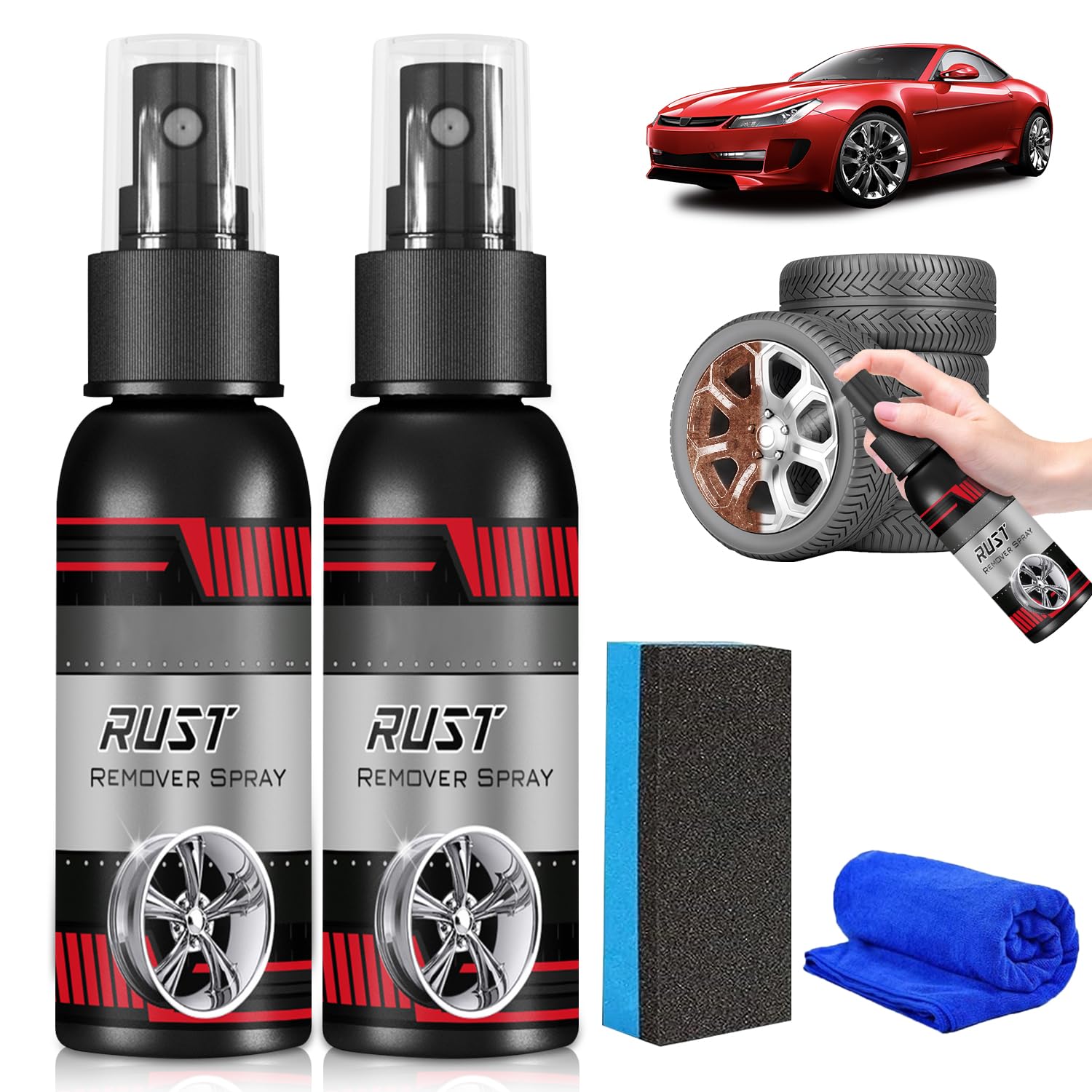Aerosol de eliminación de óxido de automóvil de 3.4 fl oz para removedor de óxido de metal multifuncional, convertidor de óxido de pintura metálica