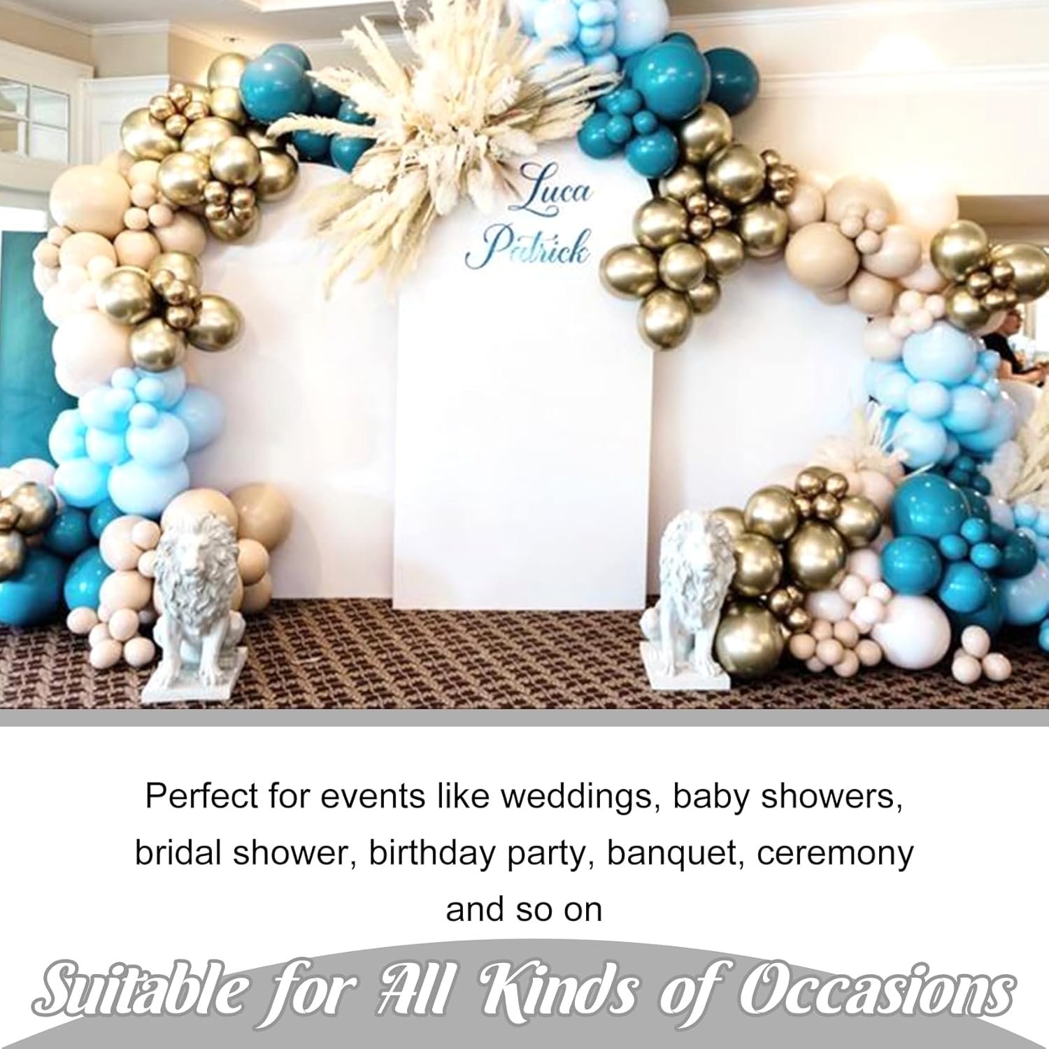Juego de 3 fundas de elastano ajustadas para arco de boda, cubierta de fondo de arco blanco, fundas de fondo para telón de fondo de Chiara con parte