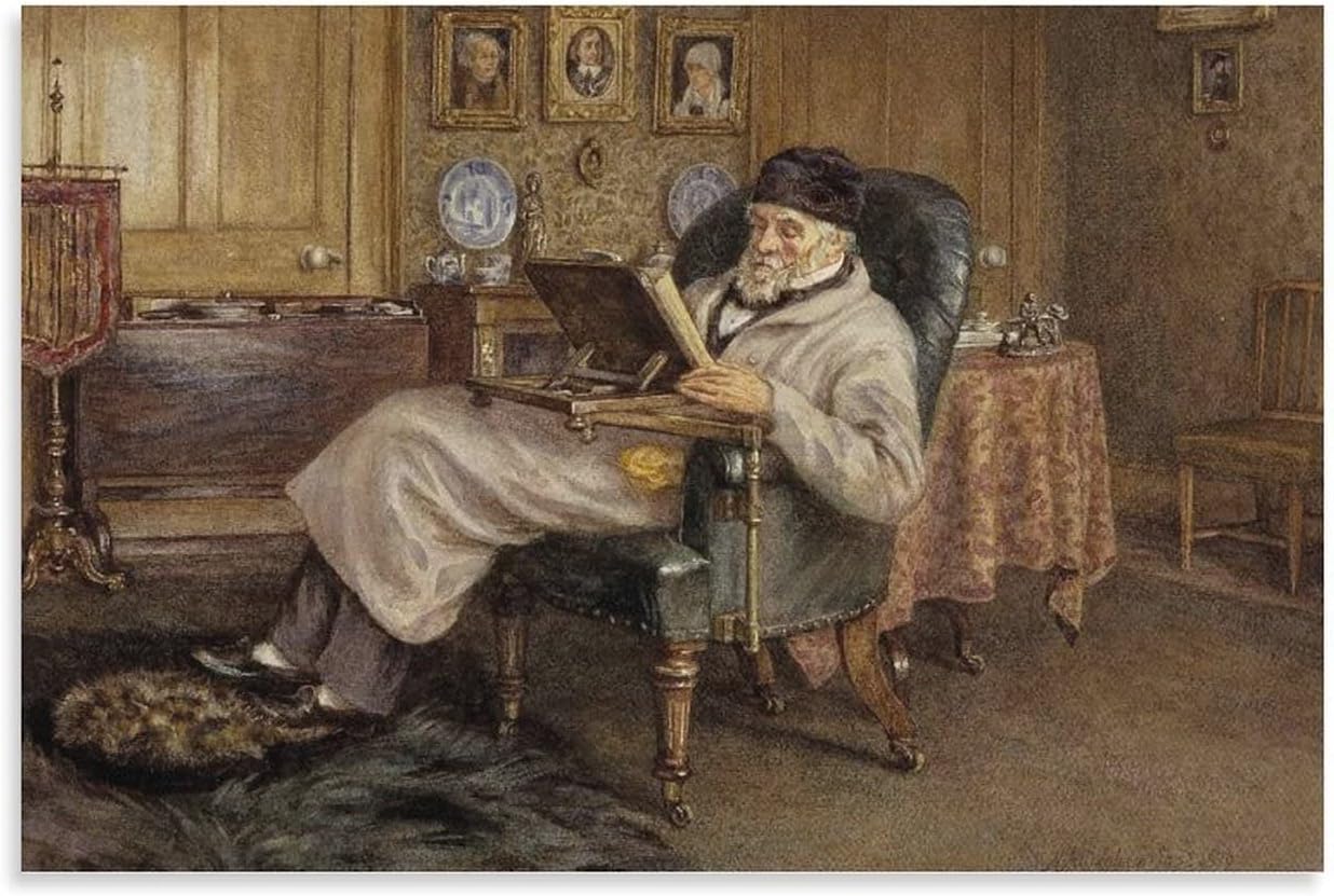 Helen Allingham – Thomas Carlyle, 1795-1881. Póster de historiador y ensayista, pintura decorativa, lienzo, arte de pared, póster de sala de estar,