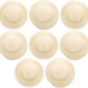 Gadpiparty 16 piezas DIY sombrero de paja juguetes niña sombreros de paja lisos para niños Suite hecho a sí mismo hierba natural niña niño blanco Gadpiparty 16 piezas DIY sombrero de paja juguetes niña sombreros de paja lisos para niños Suite hecho a sí mismo hierba natural niña niño blanco