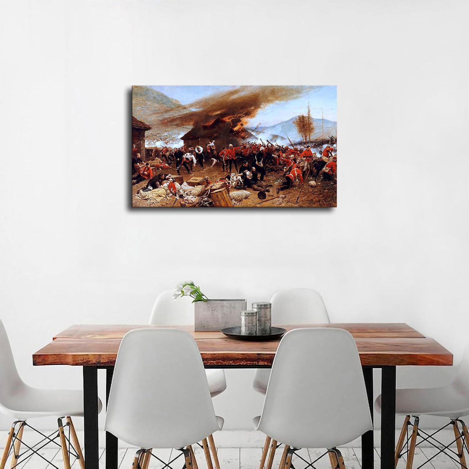 Póster de la defensa de la deriva de Rorke de Alphonse De Neuville para sala de estar y oficina, póster moderno para decoración de dormitorio