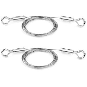Alambre ajustable para colgar cuadros, 2 unidades, kit de marco de espejo de 6.6 ft x 0.059 in, cuerda de alambre de acero inoxidable resistente Alambre ajustable para colgar cuadros, 2 unidades, kit de marco de espejo de 6.6 ft x 0.059 in, cuerda de alambre de acero inoxidable resistente