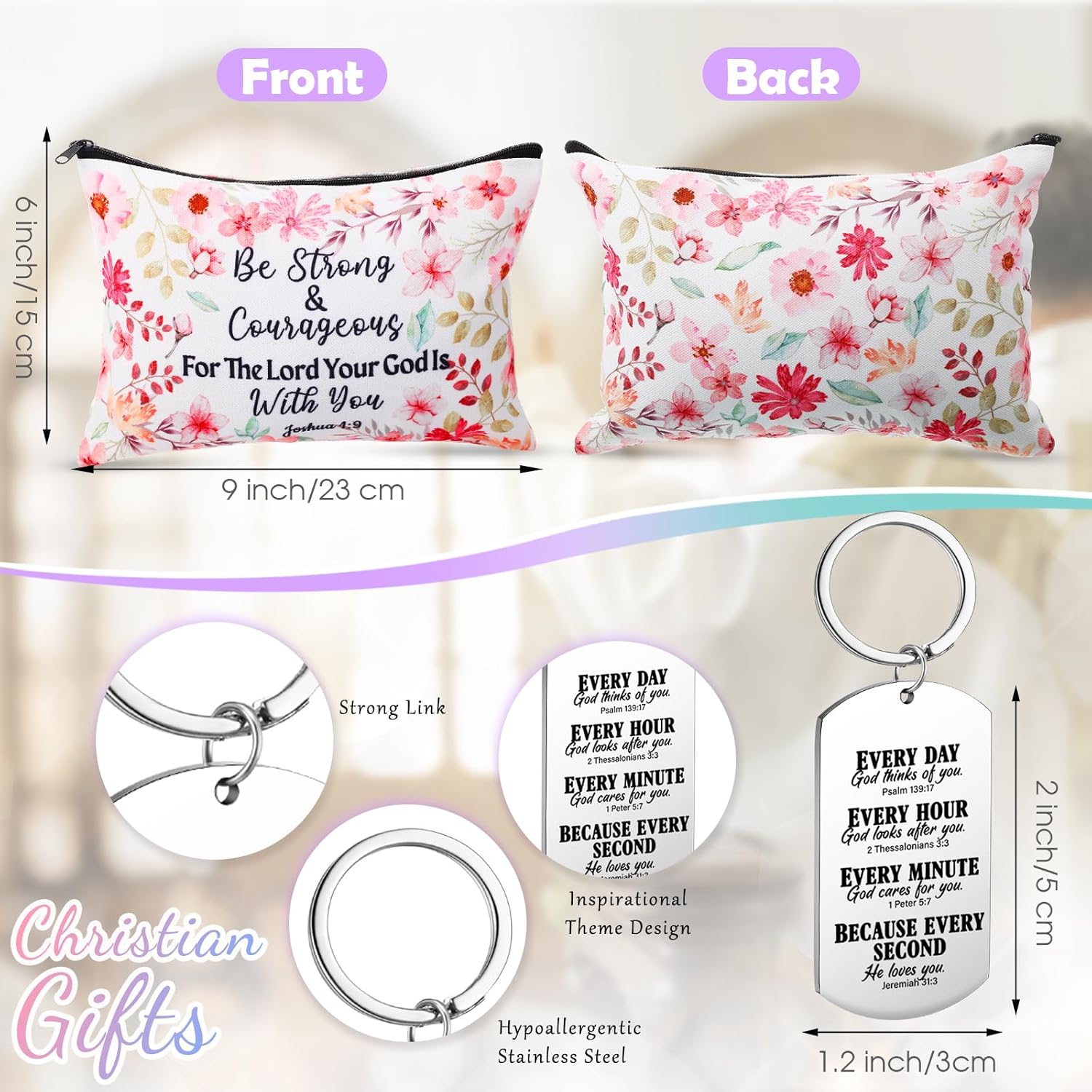 Hoolerry 3 piezas de regalos cristianos para mujeres, regalos de cumpleaños religiosos para mujeres, regalos espirituales para mujeres, regalos del