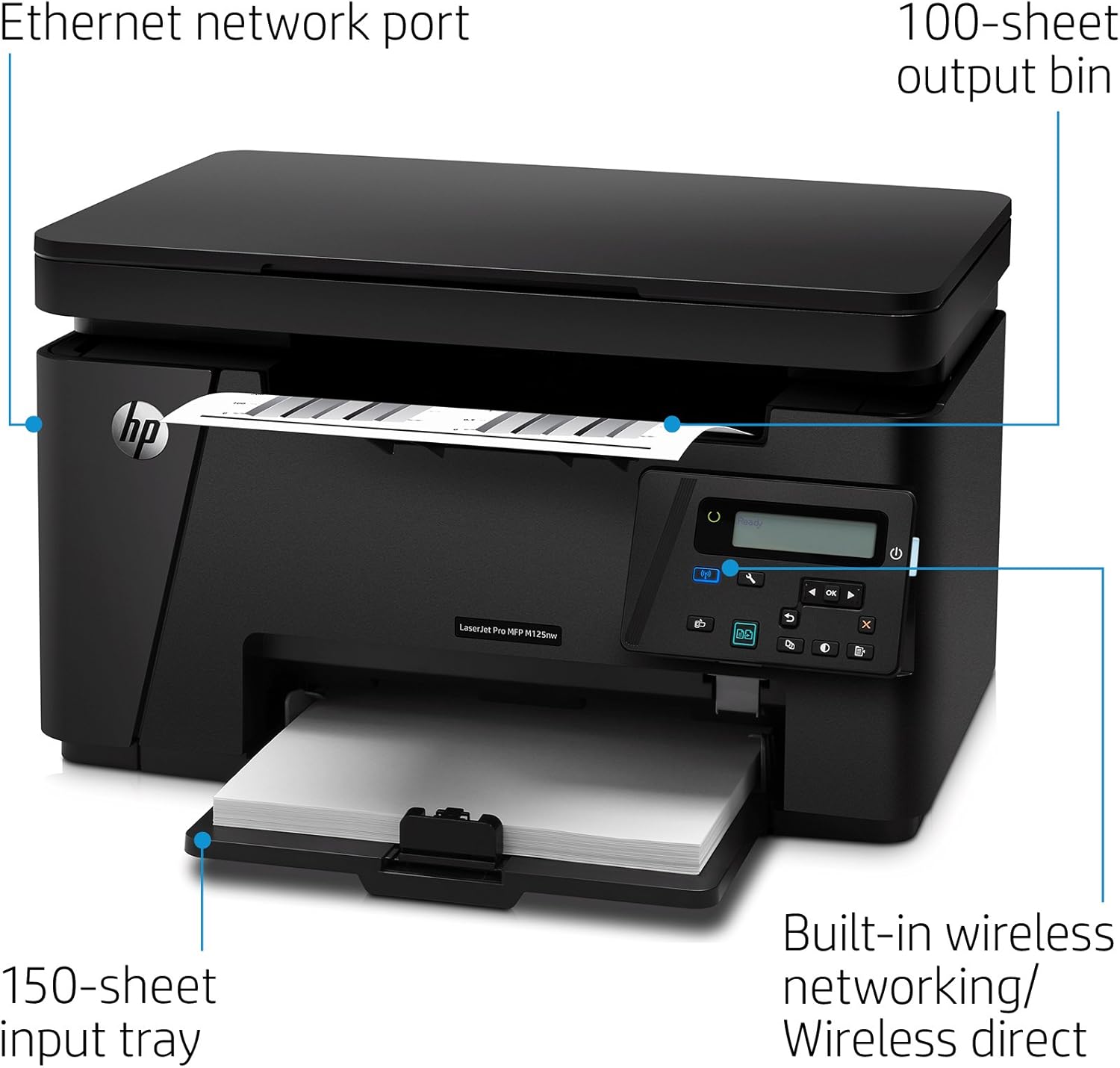 HP -Impresora LaserJet Pro M125nw todo en uno, inalámbrica. CZ173A