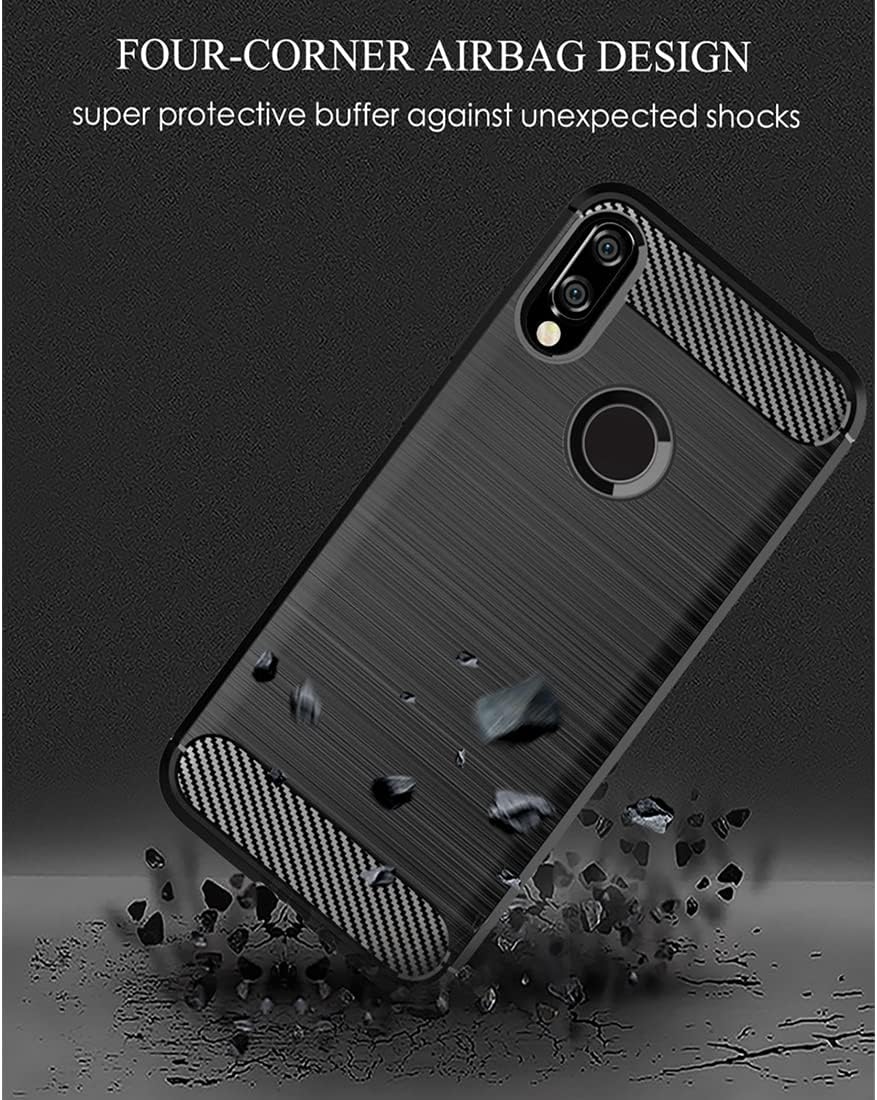 Koarwvc Funda de teléfono para Huawei Y6 2019, Huawei Y6 Pro 2019, Huawei Y6s Case Honor 8A, funda de fibra de carbono a prueba de golpes,