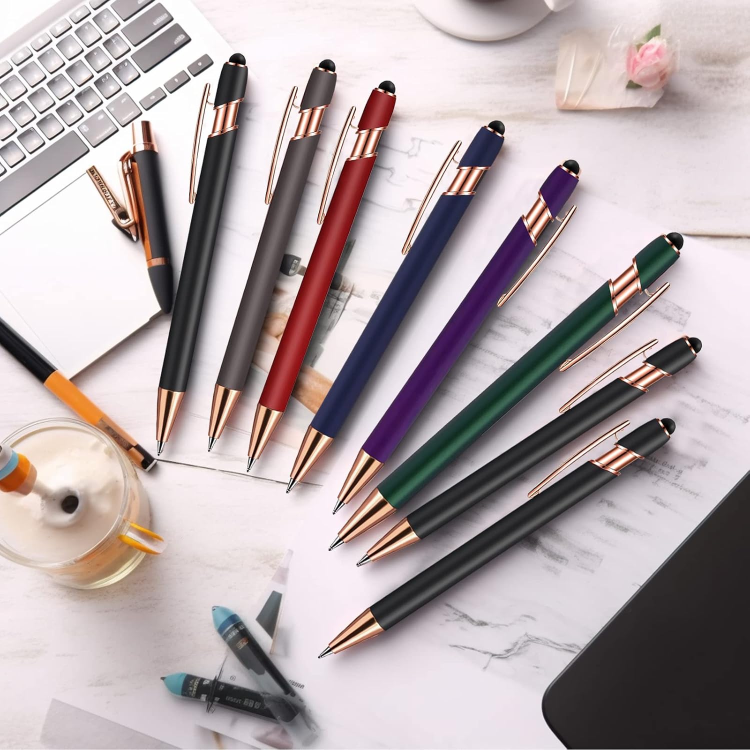 Bolígrafos personalizados con lápiz capacitivo, bolígrafo personalizado para ejecutivos, profesores y estudiantes. Regalo ideal para graduaciones,