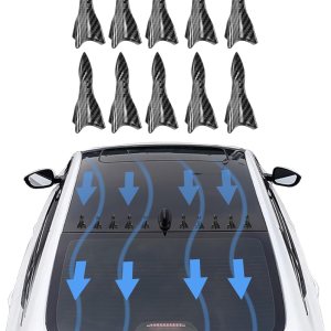 Alerón trasero de techo de 10 piezas, alerón automático de ala de techo, antena de aleta de tiburón, difusor de alerón de alerón de alerón de aleta Alerón trasero de techo de 10 piezas, alerón automático de ala de techo, antena de aleta de tiburón, difusor de alerón de alerón de alerón de aleta