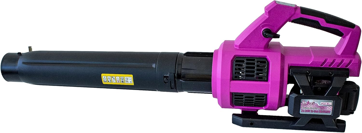 Soplador inalámbrico sin escobillas de iones de litio de 40 voltios con modo de velocidad turbo (solo herramienta, baterías no incluidas), color rosa