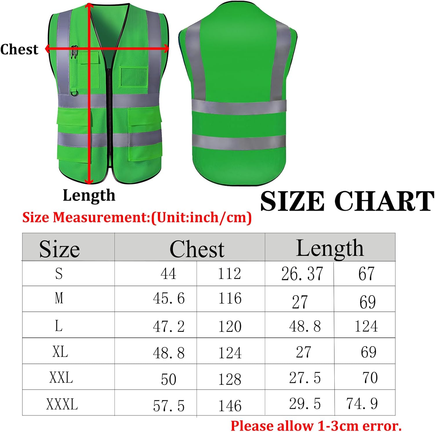 Chalecos de seguridad personalizados, chaleco reflectante con bolsillos, logotipo personalizado, alta visibilidad, ropa de trabajo protectora para