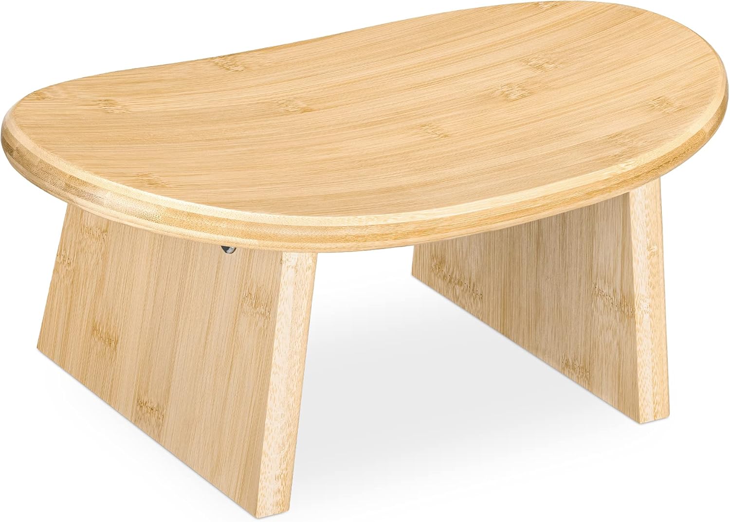 Navaris Bamboo Meditation Stool – Bench for Meditating, Yoga, Practice – Angled Ergonomic Seat with Round Edges for Comfortable Postures – Light