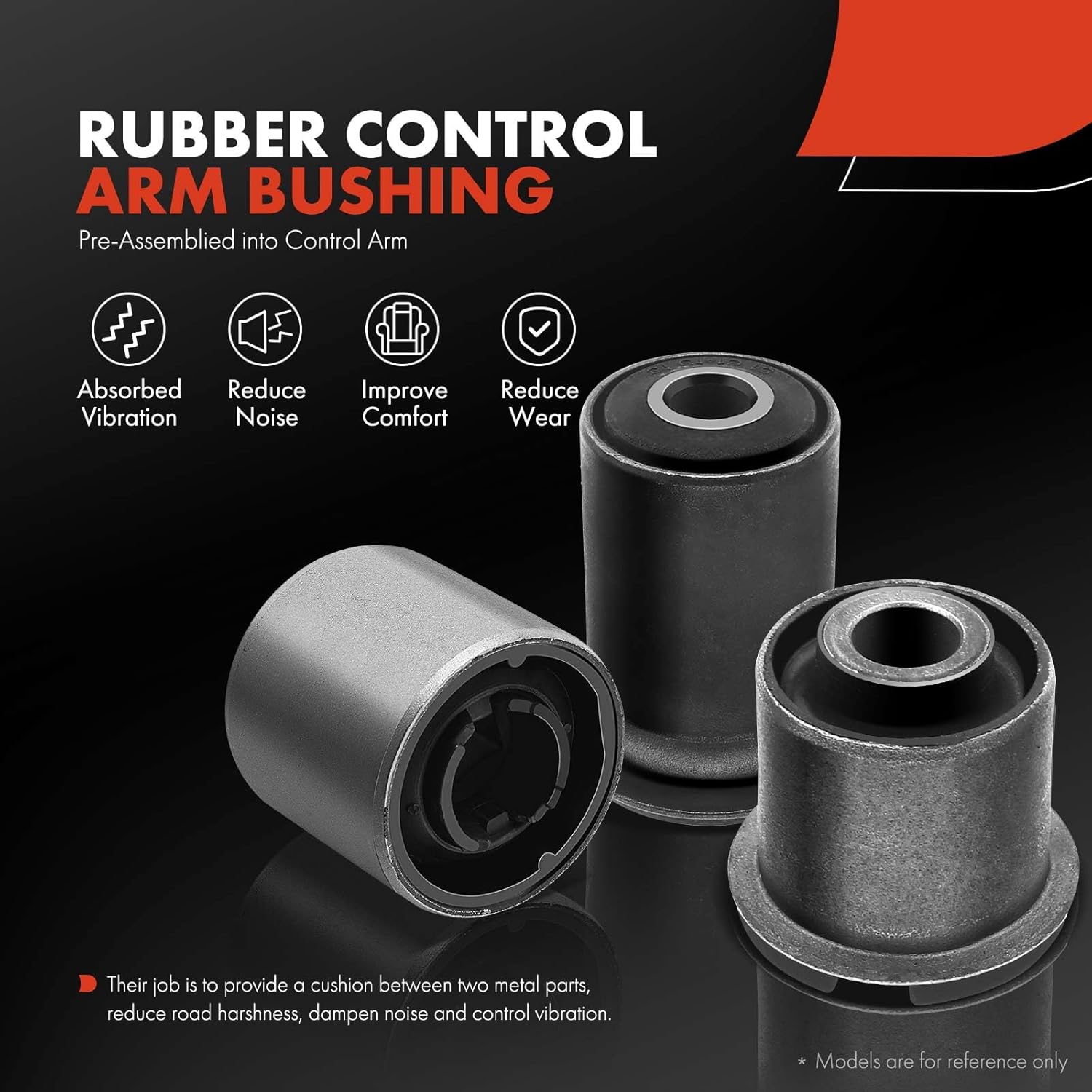 A-Premium 2 brazos de control delanteros inferiores, con rótula y buje, compatibles con Mazda 2 2011 2012 2013 2014