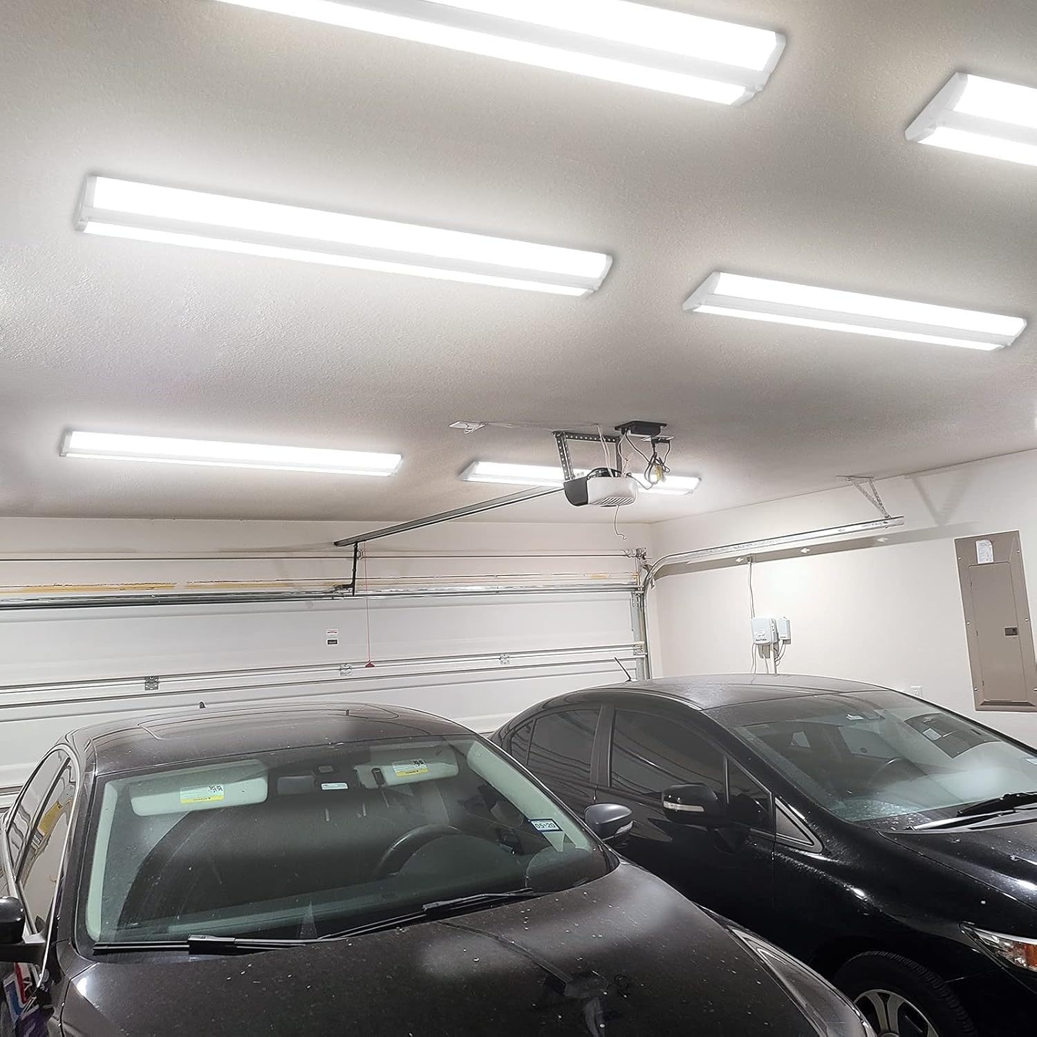 ANTLUX Lámpara LED envolvente de 4 pies, 50 W, ultra delgada, luces LED para garaje, sin deslumbramiento, 5500 lúmenes, 5000 K, montaje empotrado de