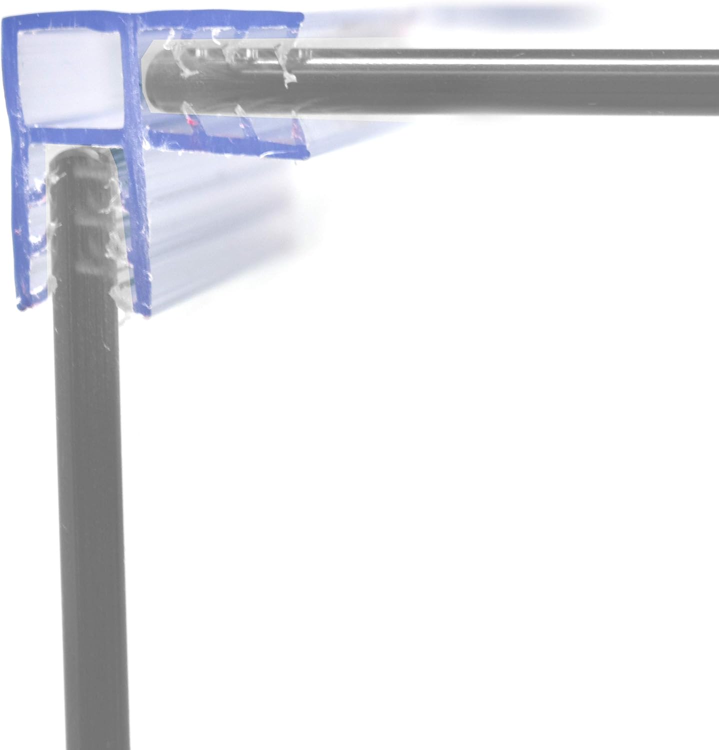 Conectores de esquina de 2 vías Sneeze Guard Holder para plexiglás, láminas acrílicas y paneles de barrera de gotas aerotransportados de hasta 14 de