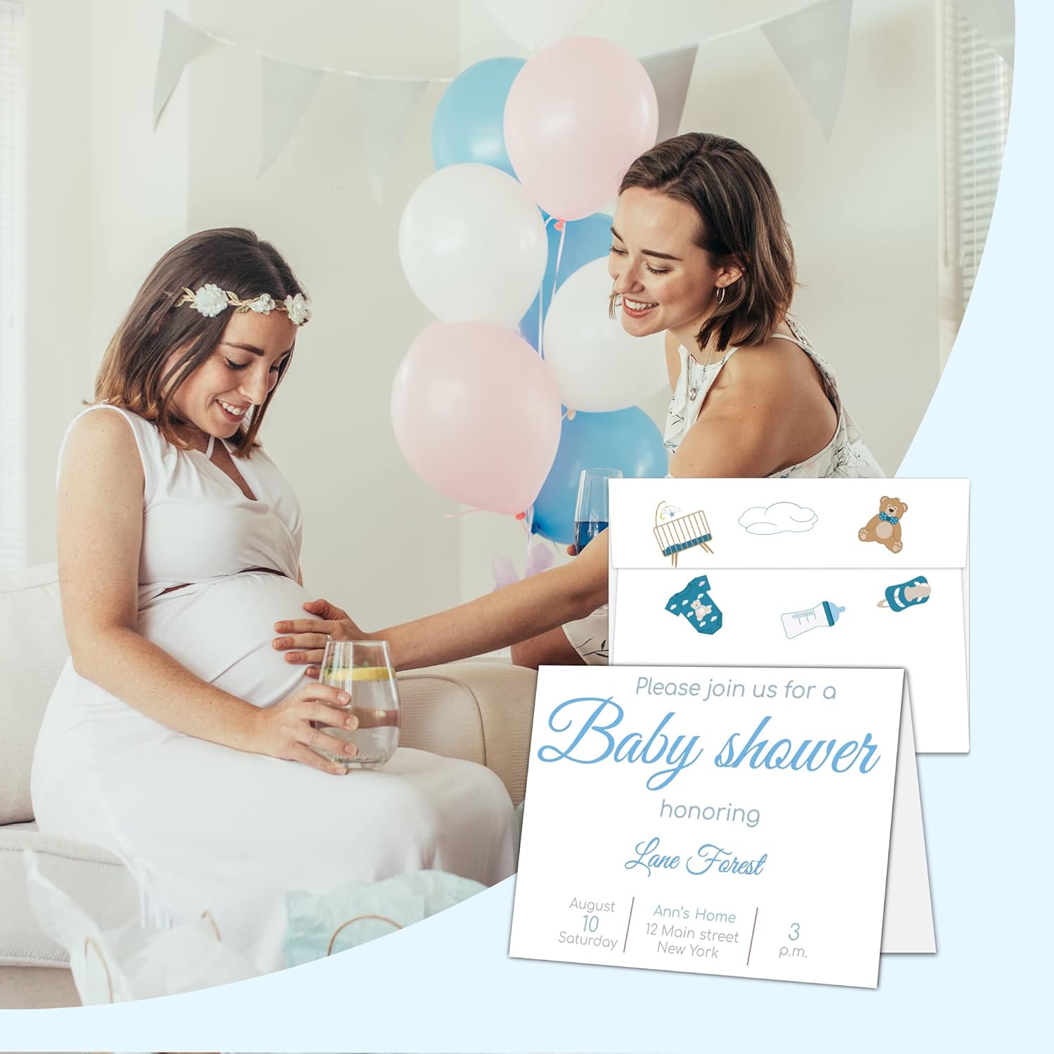 Tarjetas blancas en blanco con sobres, cartulina plegada de 4 x 6 y sobres A6 autosellados, paquete de 100 para invitaciones, bodas, tarjetas de