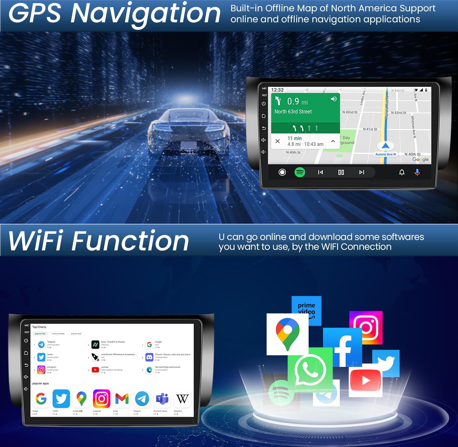 Estéreo de coche de 4 núcleos 2+32G para Nissan Sentra 2013-2017, pantalla táctil de 10.1 pulgadas con CarPlay y Android Auto, con cámara de