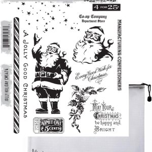 Tim Holtz Jolly Holiday – Juego de sellos adhesivos  Bolsa de almacenamiento de malla Carnora, lanzamiento de septiembre de 2023 (CAR2CMS474) Tim Holtz Jolly Holiday – Juego de sellos adhesivos  Bolsa de almacenamiento de malla Carnora, lanzamiento de septiembre de 2023 (CAR2CMS474)