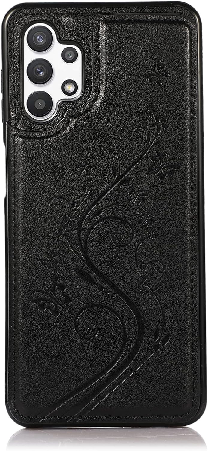 Funda de teléfono para Samsung Galaxy A32 5G de 6.5 pulgadas con protector de pantalla de vidrio templado, tarjeterotarjeterocartera, soporte para