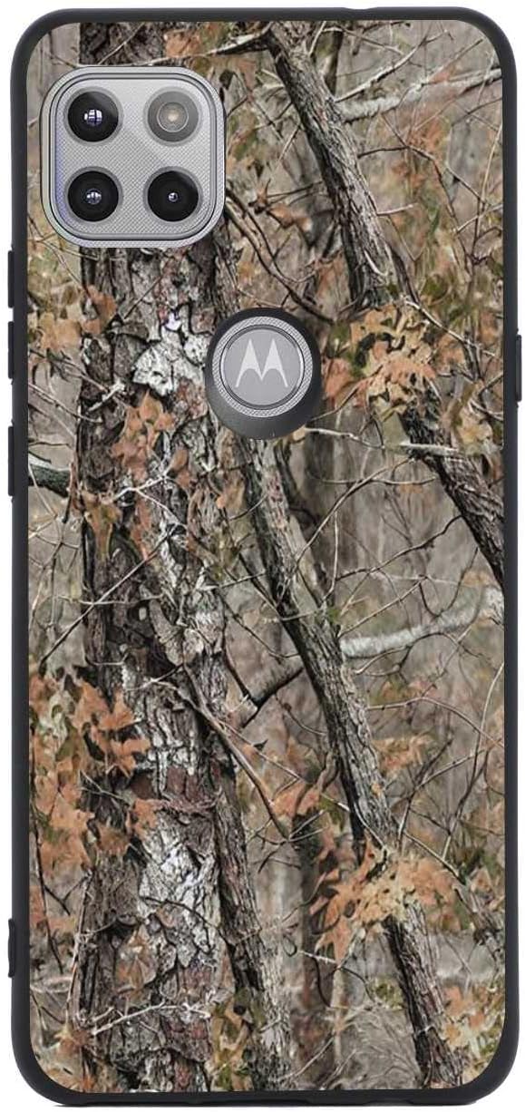 Compatible con Motorola Moto One 5G AceMotorola G 5G Funda de camuflaje, hojas de árbol de camuflaje, patrón de caza de cazador para Moto Case para