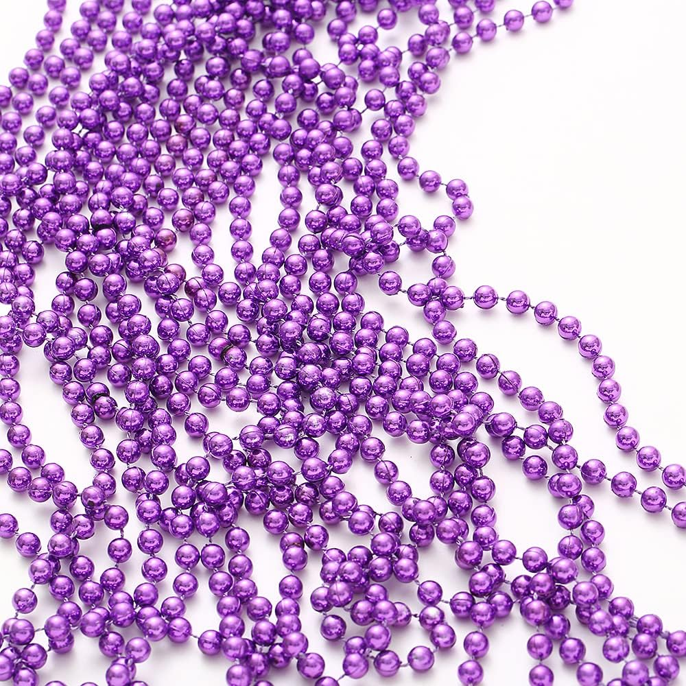 POHU 30 piezas de collar de cuentas de Mardi Gras  33 pulgadas (aproximadamente 33.0in) decoraciones de fiesta  vestidos a granel, flotadores,