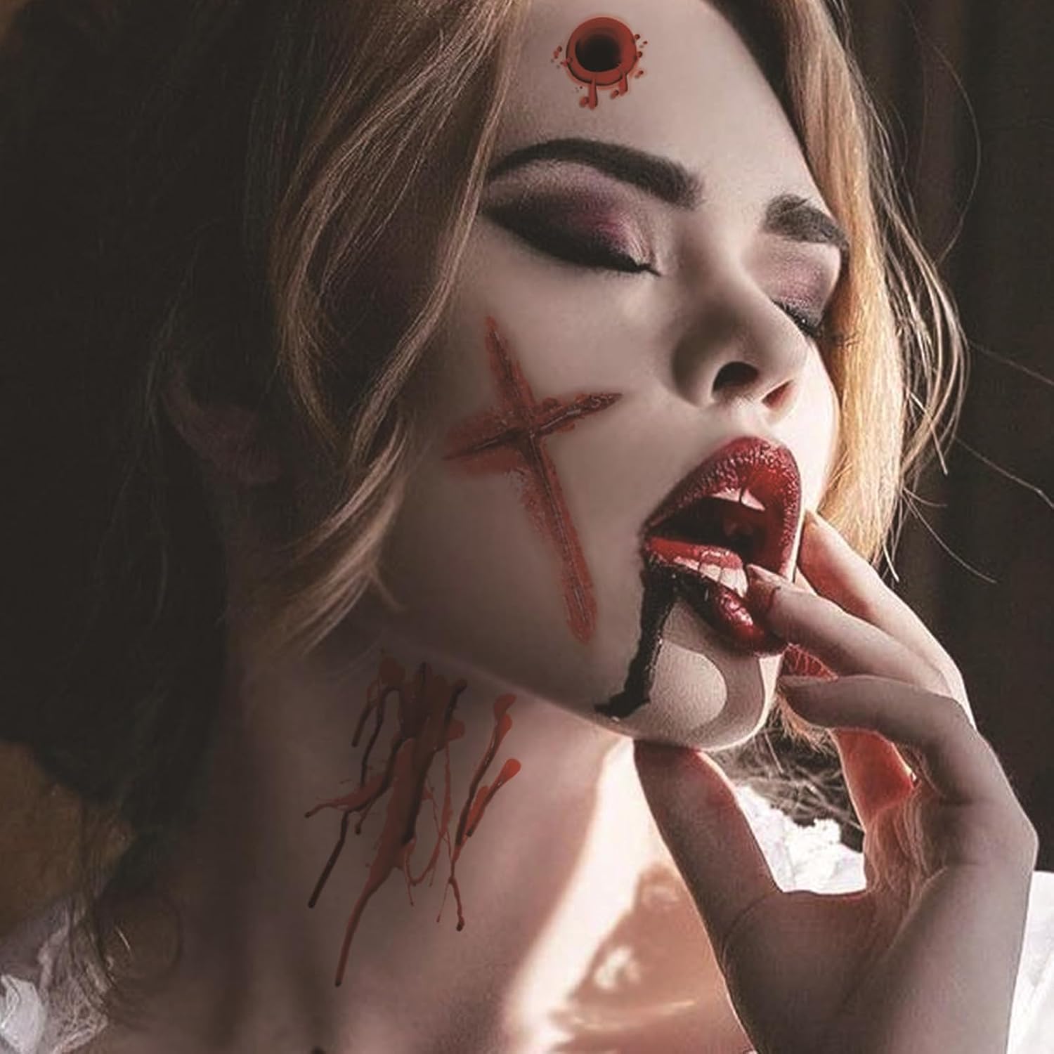 Tatuajes temporales de Halloween para cicatrices de Halloween, broma de Halloween, tatuajes, tatuajes de cicatrices falsas, calcomanías de puntada