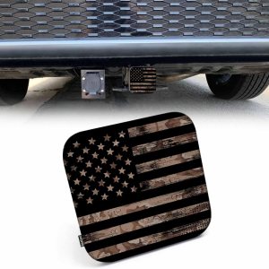 Beabes Cubierta de enganche de receptor de 2 pulgadas, bandera estadounidense, bandera de Estados Unidos, camuflaje del desierto, cubiertas de Beabes Cubierta de enganche de receptor de 2 pulgadas, bandera estadounidense, bandera de Estados Unidos, camuflaje del desierto, cubiertas de