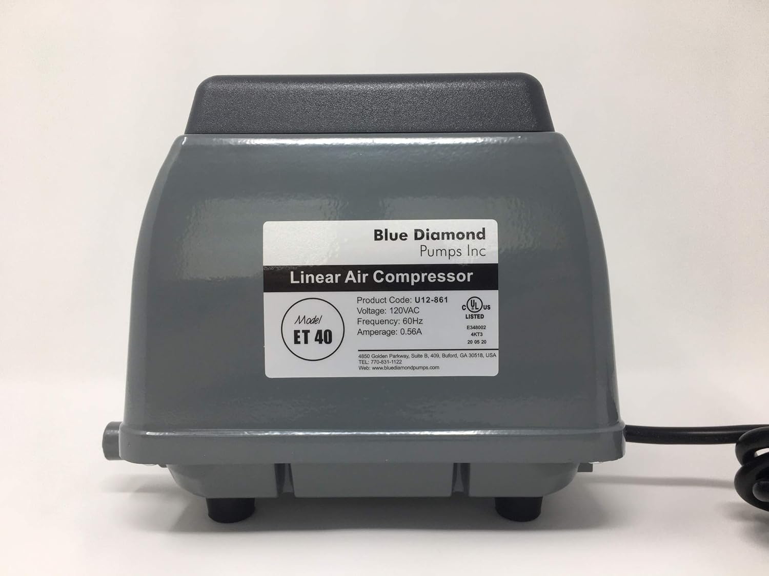 Blue Diamond Pumps Blue Diamond ET 40 Bomba de aire de diafragma lineal séptico o estanque
