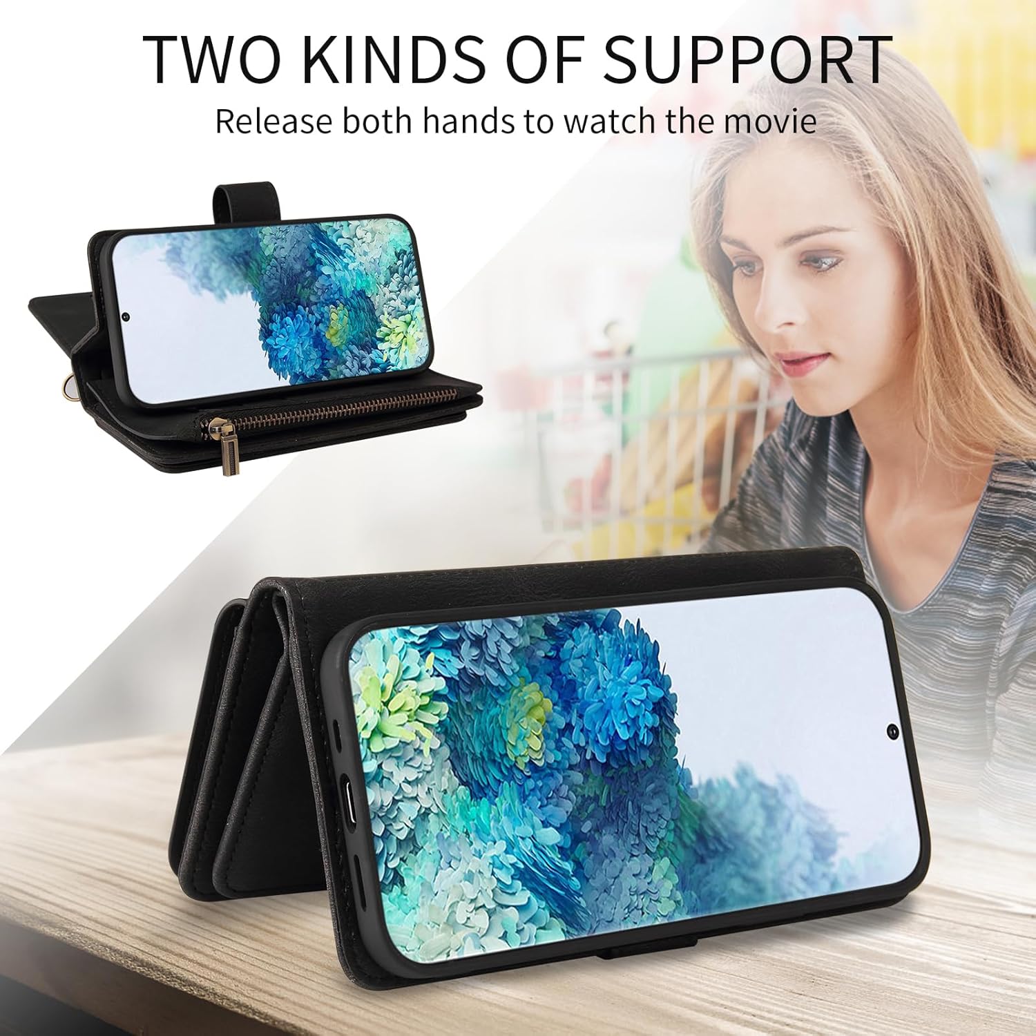 Asuwish Funda de teléfono para Samsung Galaxy S20 5G de 6.2 pulgadas con protector de pantalla de vidrio templado y correa para la muñeca de cuero