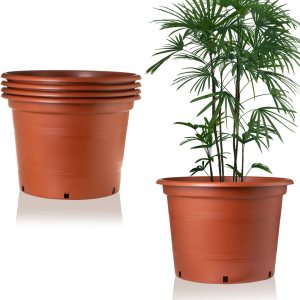 KameL – Macetas de 5 galones para plantas – 5 macetas de vivero de 5 galones – Macetas de plástico grandes altamente duraderas y resistentes – KameL – Macetas de 5 galones para plantas – 5 macetas de vivero de 5 galones – Macetas de plástico grandes altamente duraderas y resistentes –