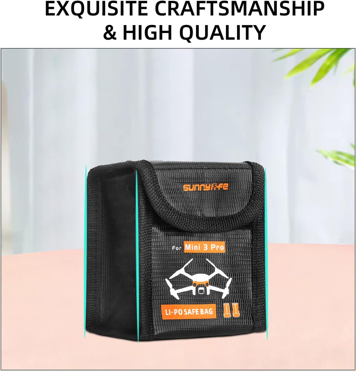 Anbee Lipo – Bolsa de seguridad para batería, bolsa de almacenamiento de seguridad ignífuga, compatible con DJI Mini 33 Pro RC Drone (grande, para