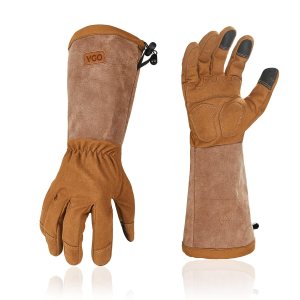 Vgo… Guantes de trabajo de seguridad para hombre, puño extendido de cuero dividido de cerdo, cuero sintético, a prueba de espinas de poda de Vgo… Guantes de trabajo de seguridad para hombre, puño extendido de cuero dividido de cerdo, cuero sintético, a prueba de espinas de poda de