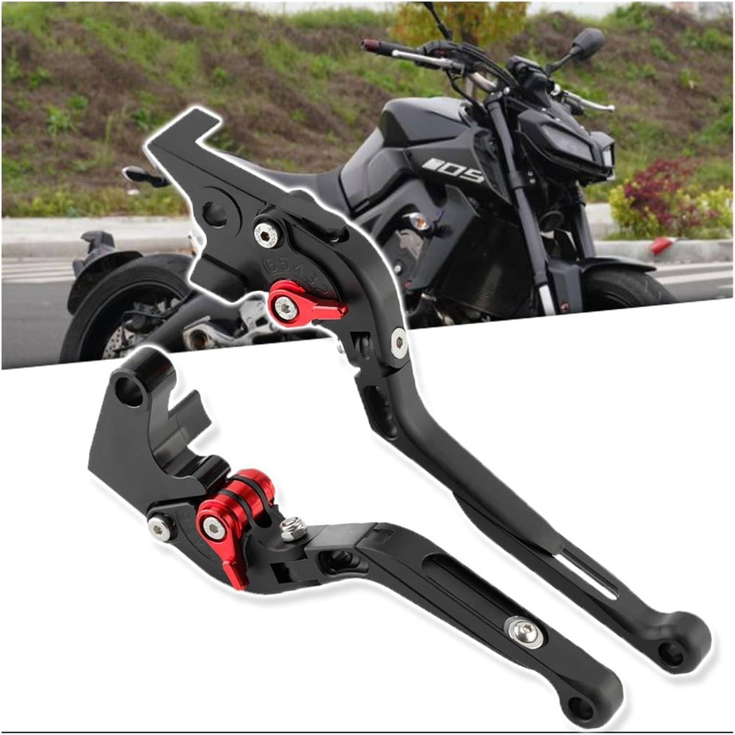 Juego de palancas de embrague de freno, manillar extensible plegable ajustable para motocicleta Yamaha FZ6 XJ6 MT FZ 07 09 2006-2022 Piezas