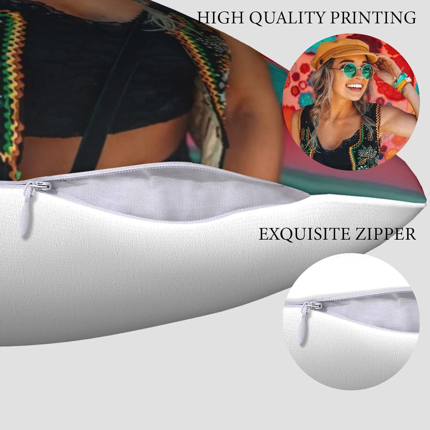 GYETPONG Funda de almohada personalizada con amor, foto de pareja o texto para exterioresinteriores, funda de almohada de diseño personalizado,