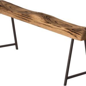 Vintiquewise Banco de madera tallada rústica para entrada, interior y exterior Vintiquewise Banco de madera tallada rústica para entrada, interior y exterior