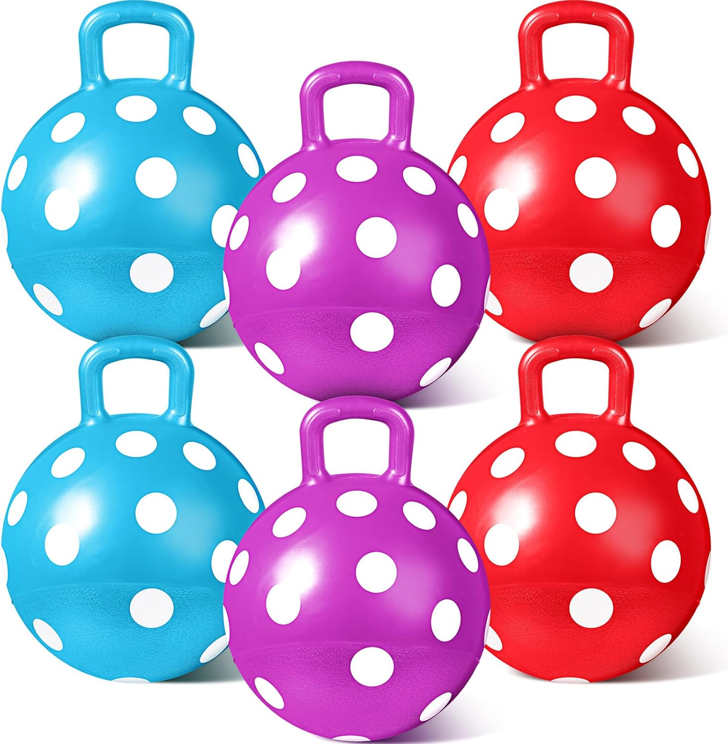 Pelota de tolva para niños de 4 a 8 años con asa, bola de salto de 18 pulgadas, bola de salto para sentarse y rebotar, bolas de rebote hippity hop