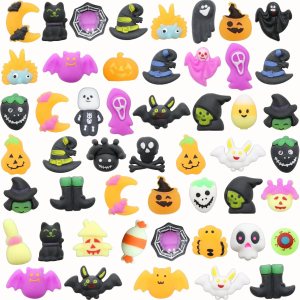 50 piezas de juguetes esponjosos Mochi para fiestas de Halloween, mini juguetes esponjosos, lindos juguetes para apretar, alivio del estrés, 50 piezas de juguetes esponjosos Mochi para fiestas de Halloween, mini juguetes esponjosos, lindos juguetes para apretar, alivio del estrés,