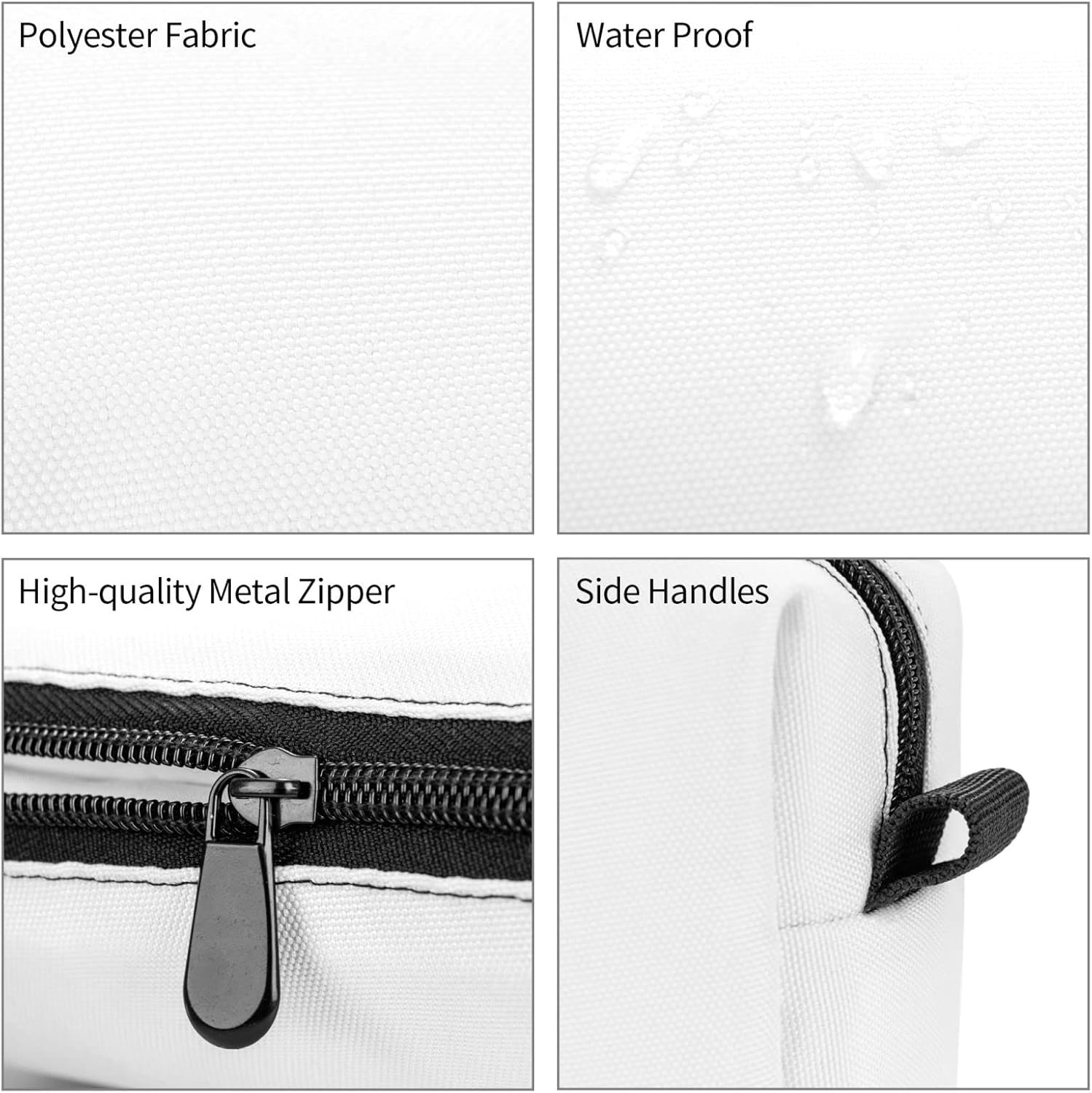 Dot Black Spot Blanco Mujer Maquillaje Cosméticos Bolsa Pequeña Neceser de Viaje Bolsa de Cremallera Bolsa Bolsa Regalos Accesorios Organizador,
