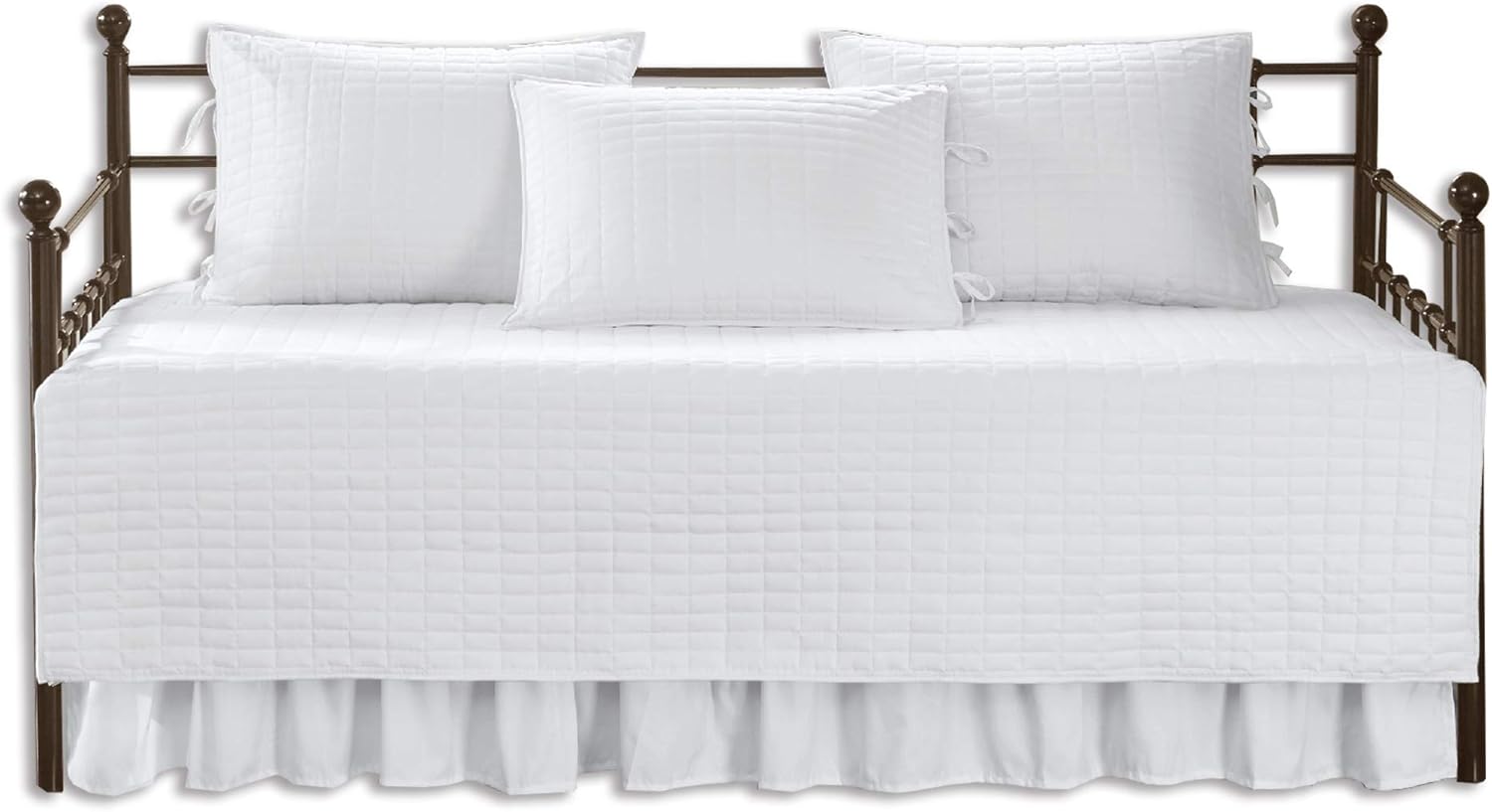 Comfort Spaces – Funda para sofá cama, acolchado doble cara de lujo, ropa de cama acogedora para todas las estaciones con falda de cama, fundas a