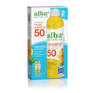 Alba Botanica Protector solar de coco hawaiano, protector solar SPF 50 de amplio espectro, resistente al agua y biodegradable, botella de 8 onzas Alba Botanica Protector solar de coco hawaiano, protector solar SPF 50 de amplio espectro, resistente al agua y biodegradable, botella de 8 onzas