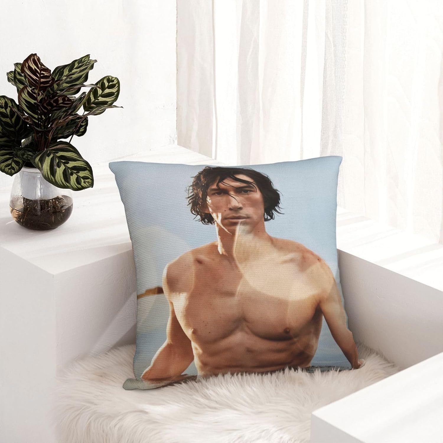 Adam Driver – Fundas de almohada cuadradas suaves y modernas, funda de almohada decorativa, decoración del hogar para cama, sofá, sala de estar,