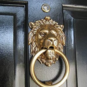 Auténtico latón vintage León puerta y puerta aldaba tirador de puerta accesorios de puerta decoración del hogar Auténtico latón vintage León puerta y puerta aldaba tirador de puerta accesorios de puerta decoración del hogar