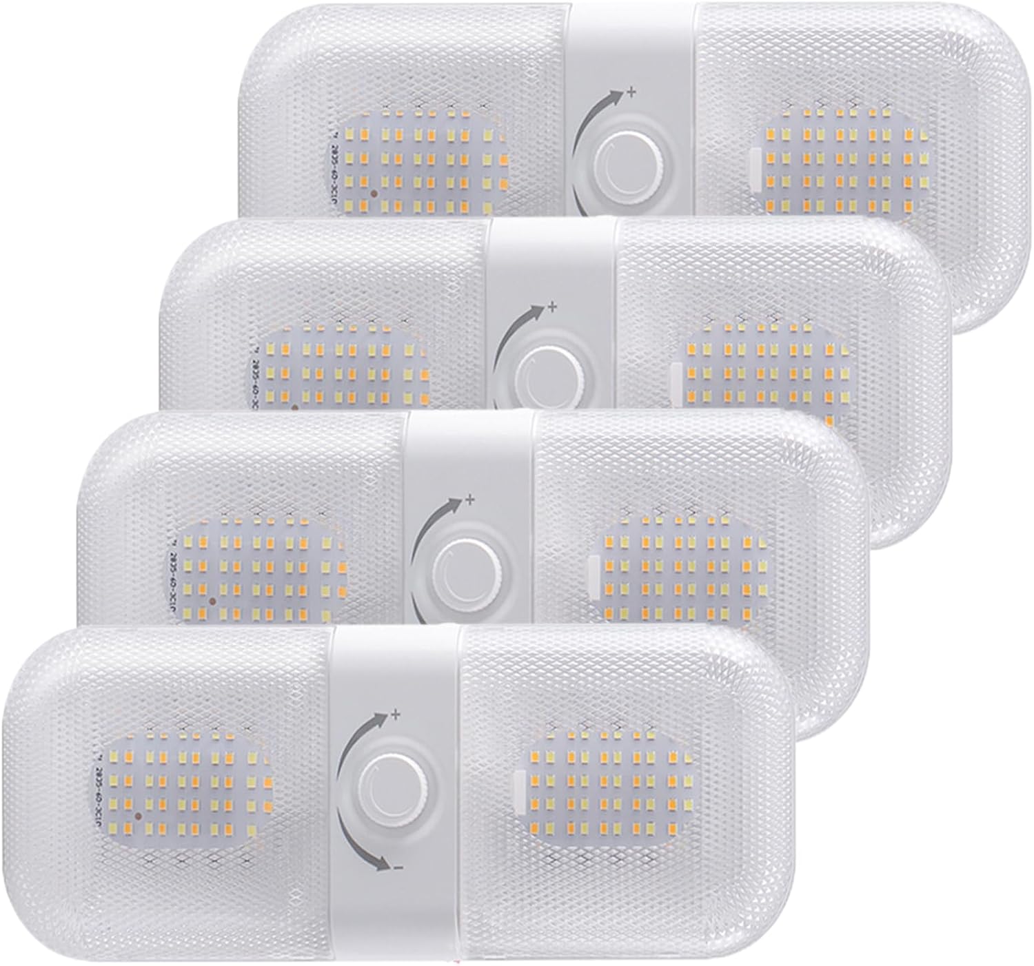 Luces interiores de caravana, 12 V, 120 luces LED de cúpula de 3 colores, luces LED, accesorios de luz de techo para caravana, remolque, cámper,