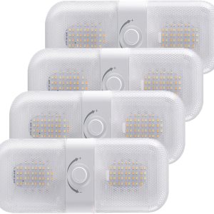 Luces interiores de caravana, 12 V, 120 luces LED de cúpula de 3 colores, luces LED, accesorios de luz de techo para caravana, remolque, cámper, Luces interiores de caravana, 12 V, 120 luces LED de cúpula de 3 colores, luces LED, accesorios de luz de techo para caravana, remolque, cámper,