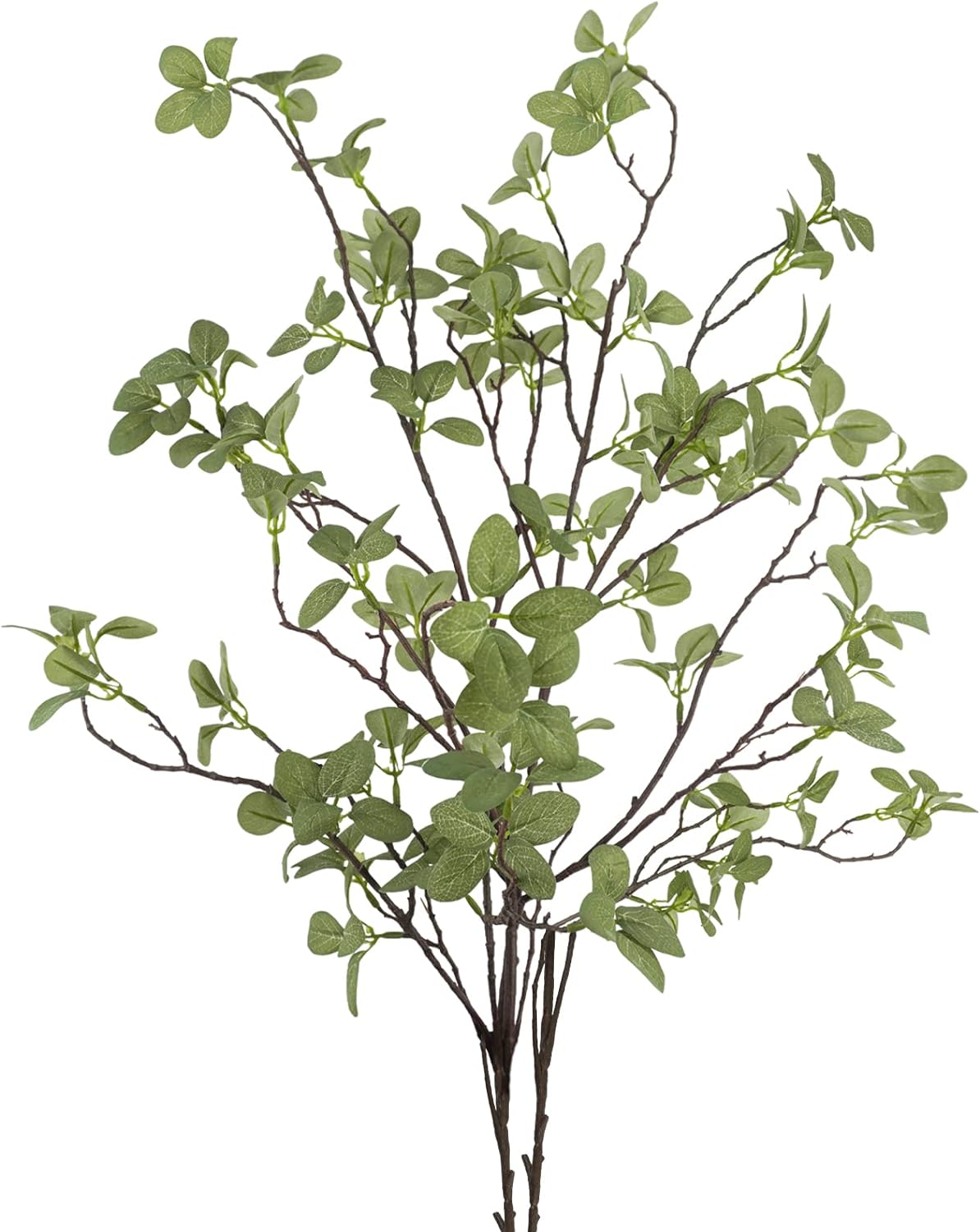 2 tallos de vegetación artificiales, 41.3 pulgadas de alto, ramas de plantas falsas, hojas de ramita de ficus para el hogar, jardín, tienda,