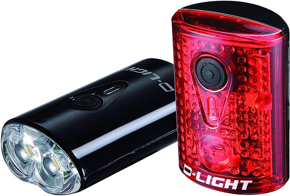 Juego de luces LED recargables USB para bicicletas, delanterotrasero