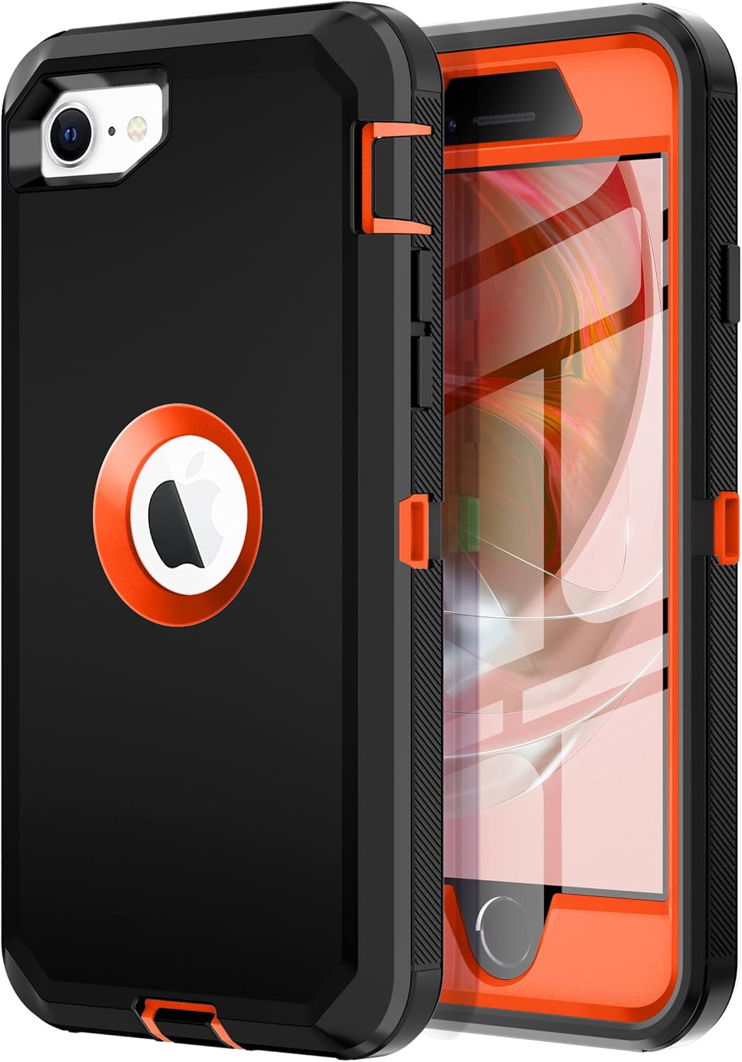 I-HONVA Funda para iPhone SE 20222020, protector de pantalla integrado, a prueba de golpes, a prueba de polvo y caídas, 3 en 1, cuerpo completo,