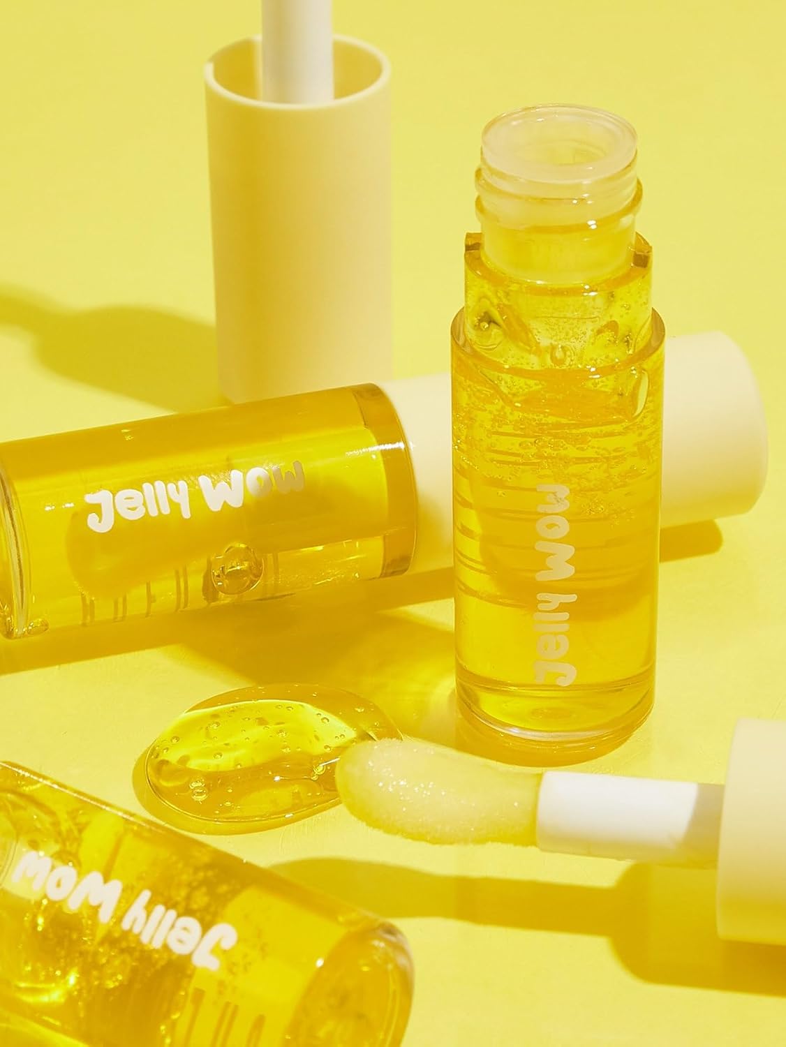 SHEGLAM Jelly Wow – Aceite hidratante no pegajoso para labios, brillo labial hidratante y voluminoso, brillo de pomelo