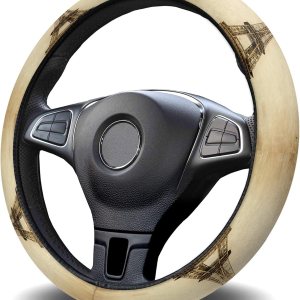 Funda protectora para volante de automóvil, de esponja elástica francesa, París, funda protectora para vehículos, camiones, SUV, accesorios Funda protectora para volante de automóvil, de esponja elástica francesa, París, funda protectora para vehículos, camiones, SUV, accesorios