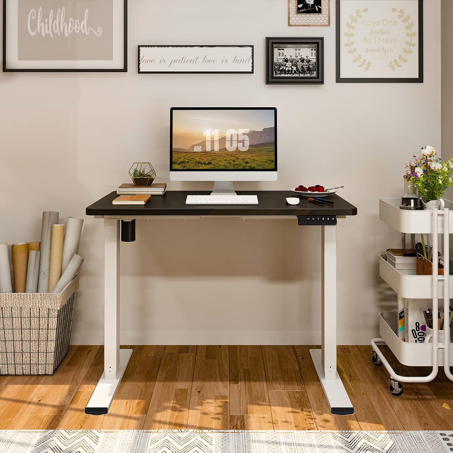 FLEXISPOT  Estación de trabajo de pie, eléctrica, con escritorio integral y ergonómico, controlador de memoria, escritorio de pie, altura ajustable
